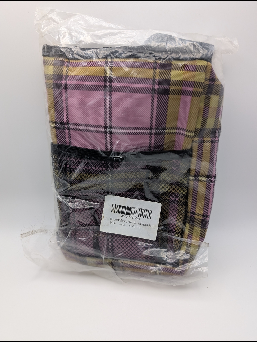 Update wheelchair Walker Bag Pink Plaid Brand New